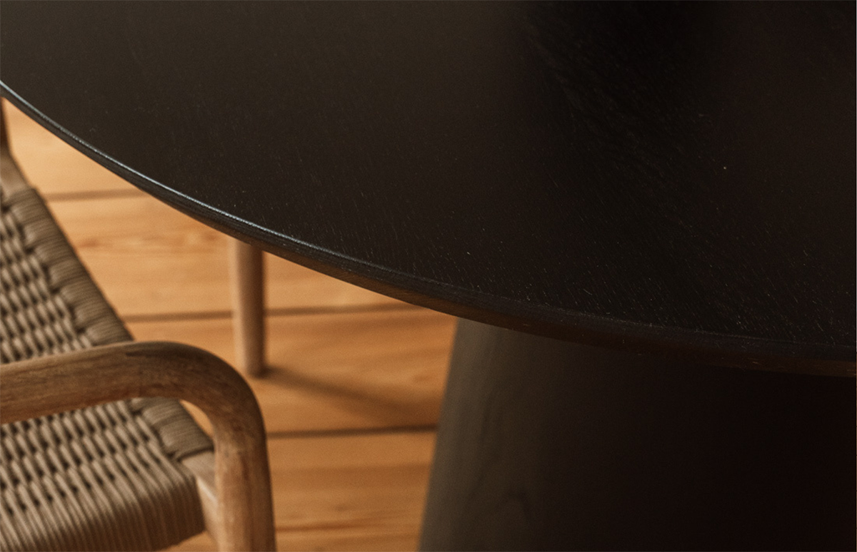 Gio Oak Wood Round Dining Table