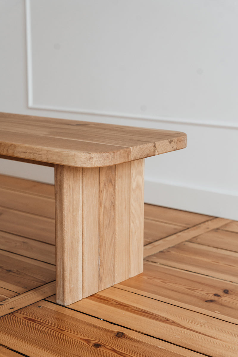 Leon Oak Wood Bench