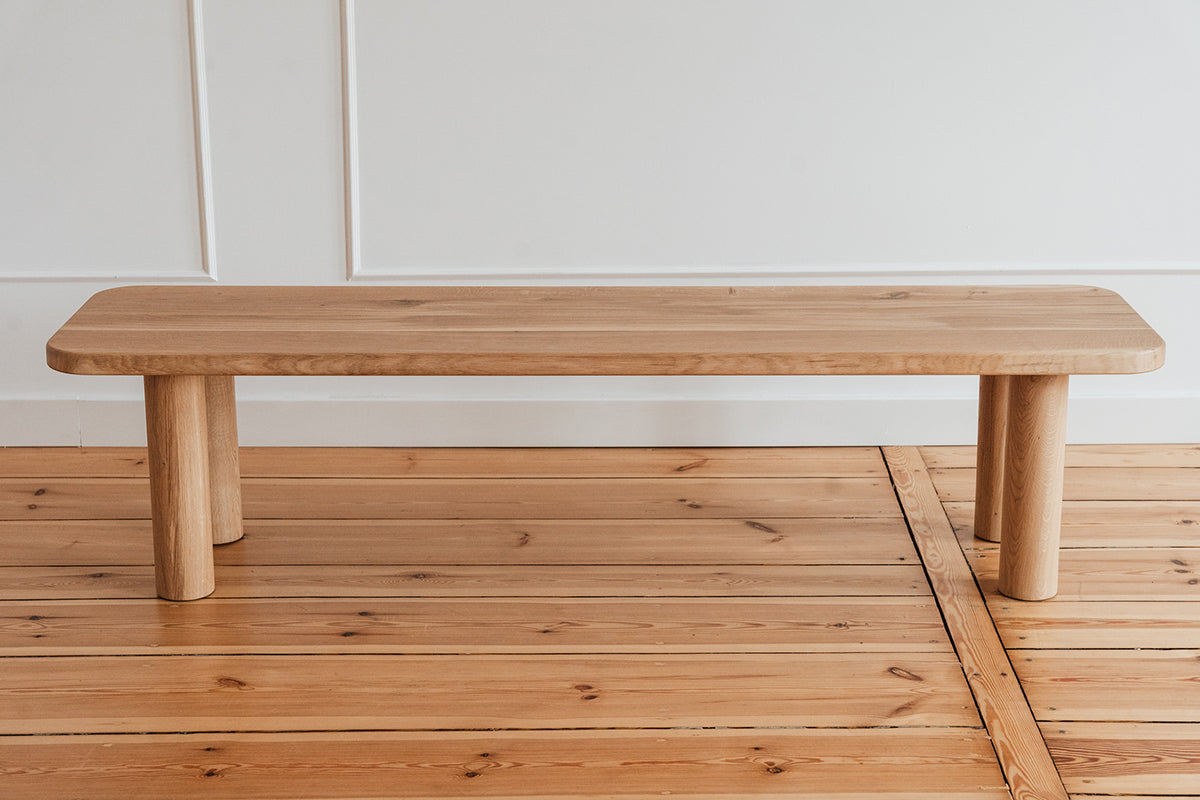 Rollo Oak Wood Bench