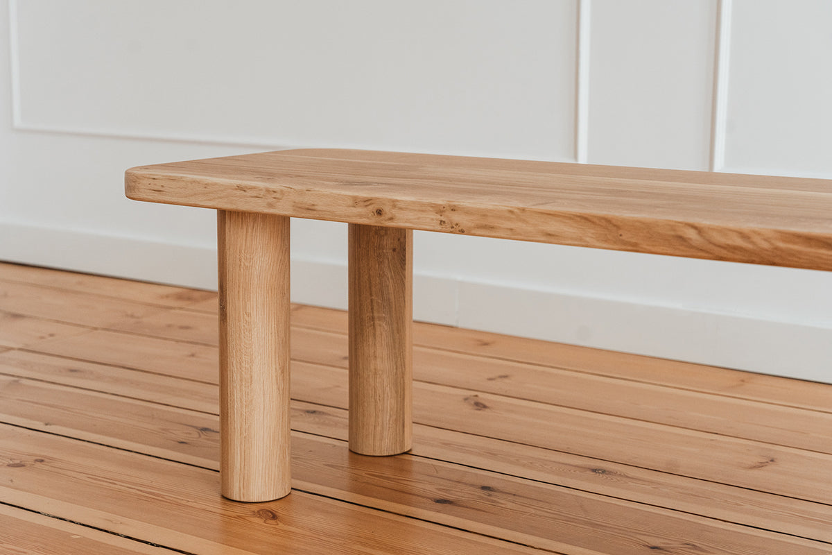 Rollo Oak Wood Bench