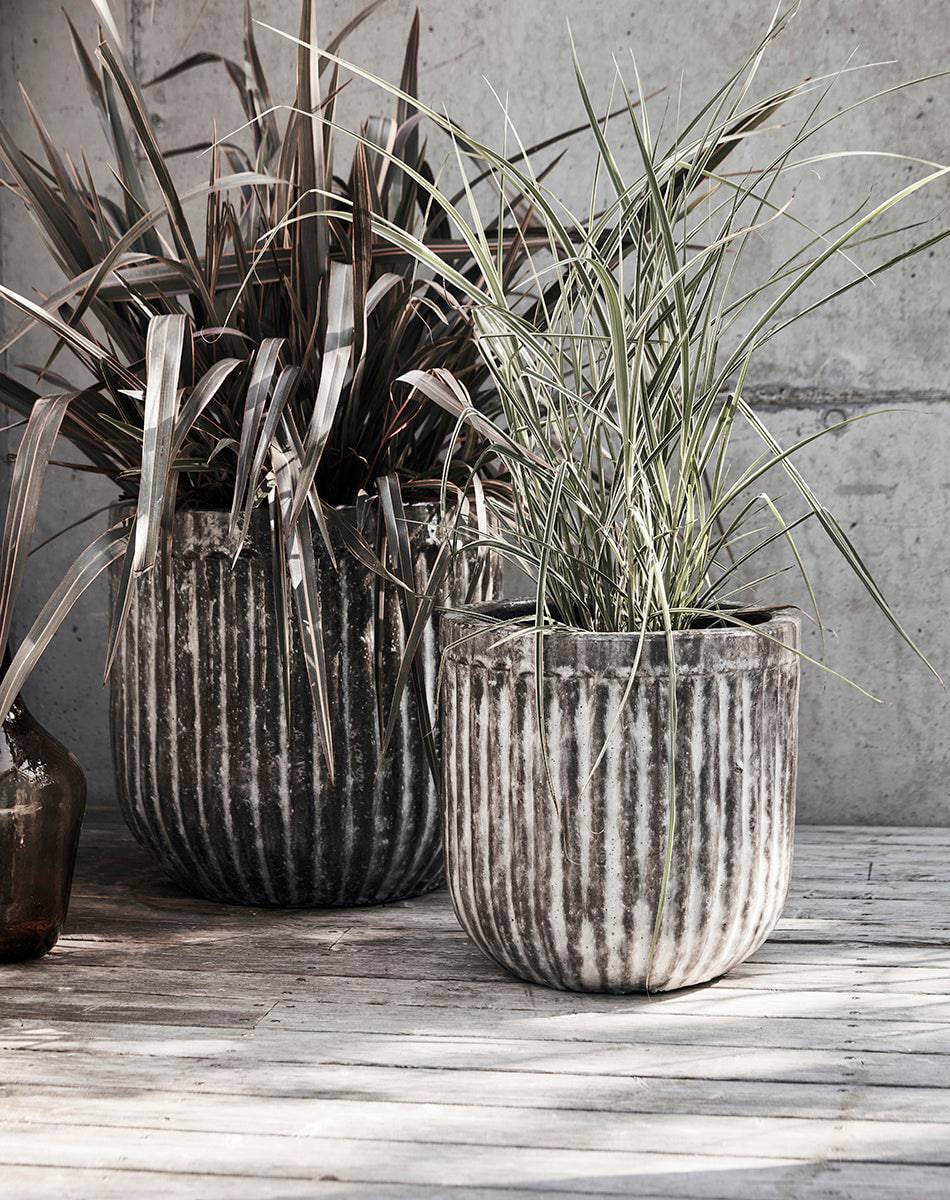 Pharao Grey/Brown Planter (2/Set)