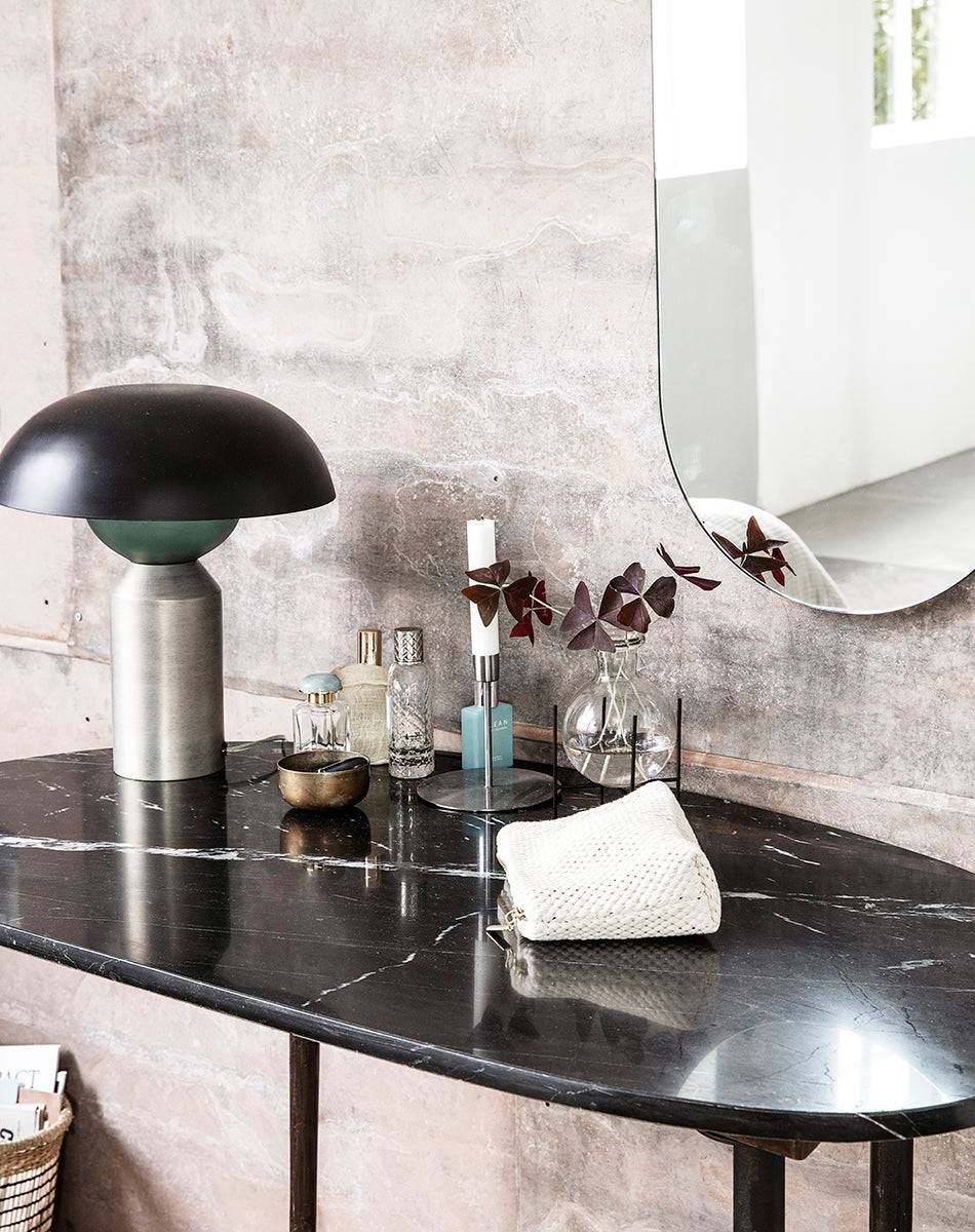 Eda Black Marble Desk