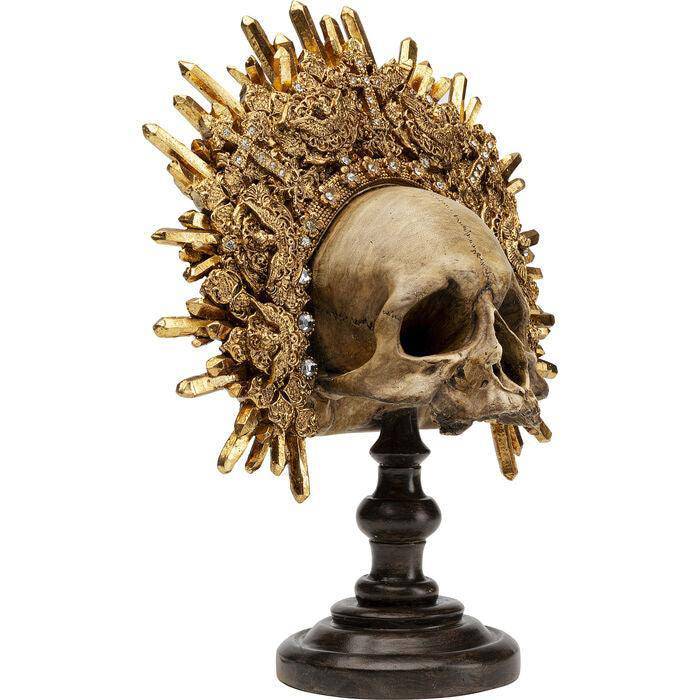 King Skull Gold Deco Object