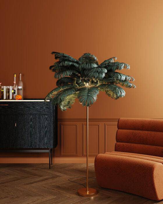 Feather Palm Floor Lamp