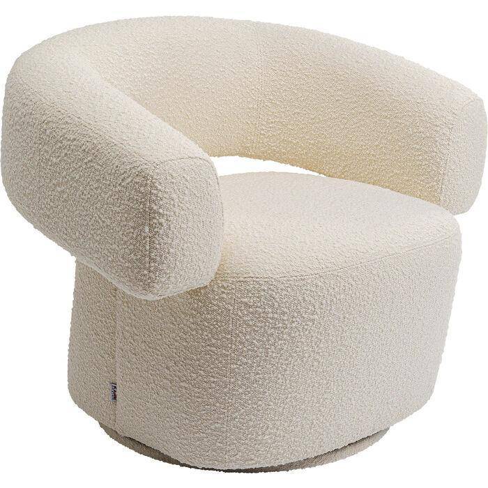 Maye Cream Swivel Armchair