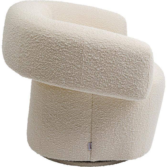 Maye Cream Swivel Armchair