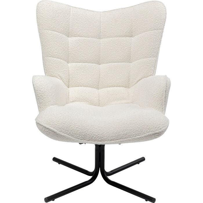 Oscar Cream Boucle Swivel Armchair (Display/Discontinued Collection)