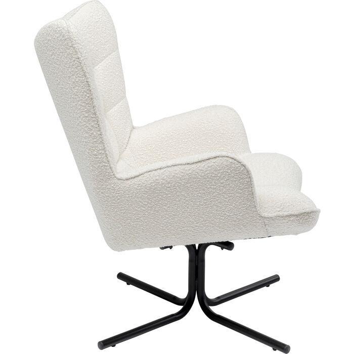 Oscar Cream Boucle Swivel Armchair (Display/Discontinued Collection)