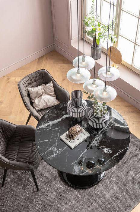 Thelma Dark Grey Chair with Armrest