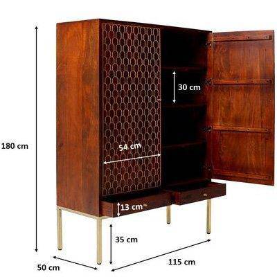 Muskat Brown Mango Wood Cabinet