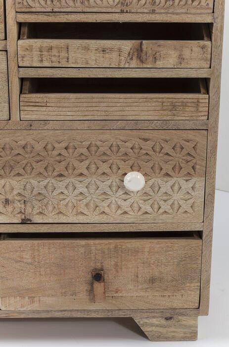 Puro Natural Mango Wood 10 Drawers Dresser
