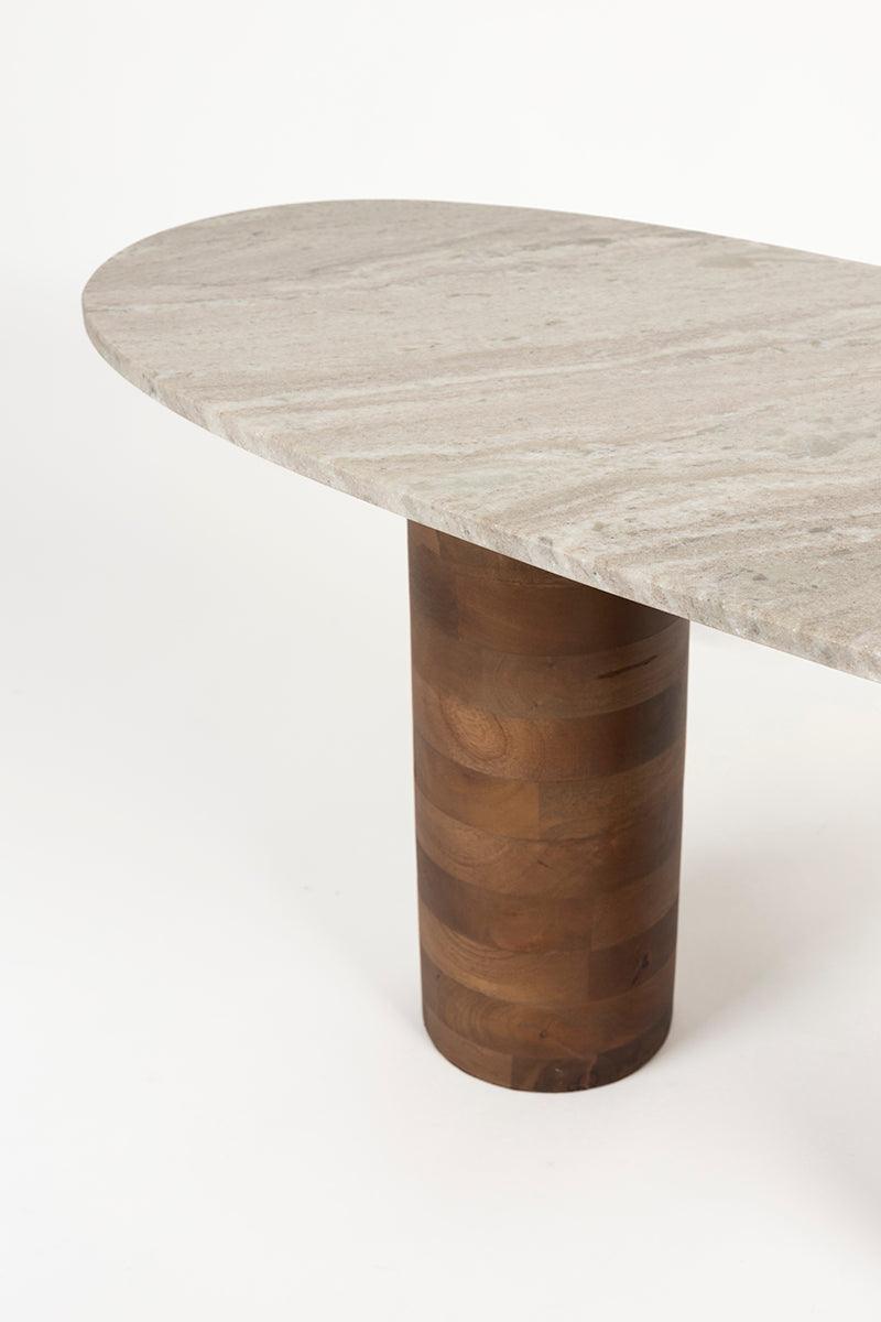 Kouk Marble/Mango Wood Coffee Table - WOO .Design