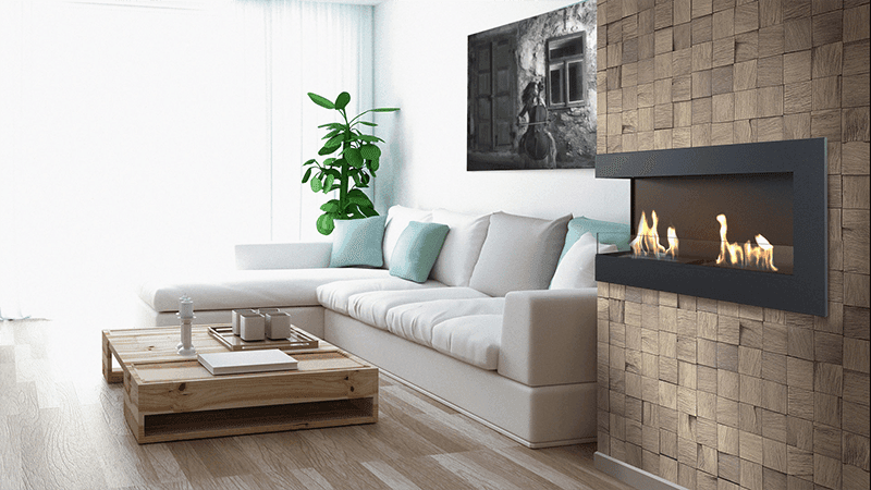 Delta 1200 Corner Left Bio Fireplace
