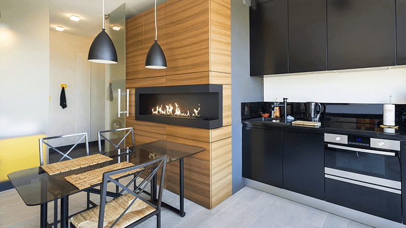 Delta 1200 Corner Right Bio Fireplace (Display)