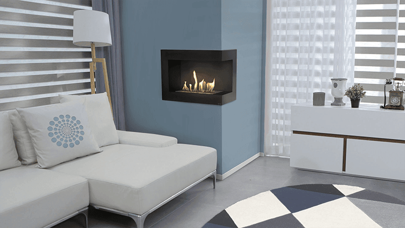 Delta 700 Corner Left Bio Fireplace