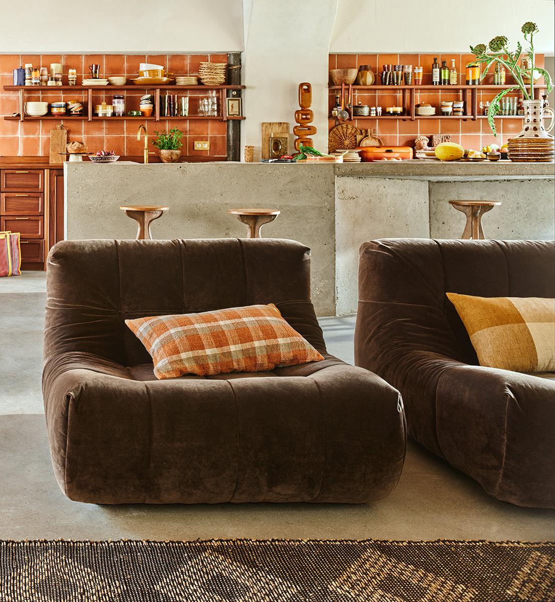 Lazy Espresso Royal Velvet Lounge Chair - WOO .Design