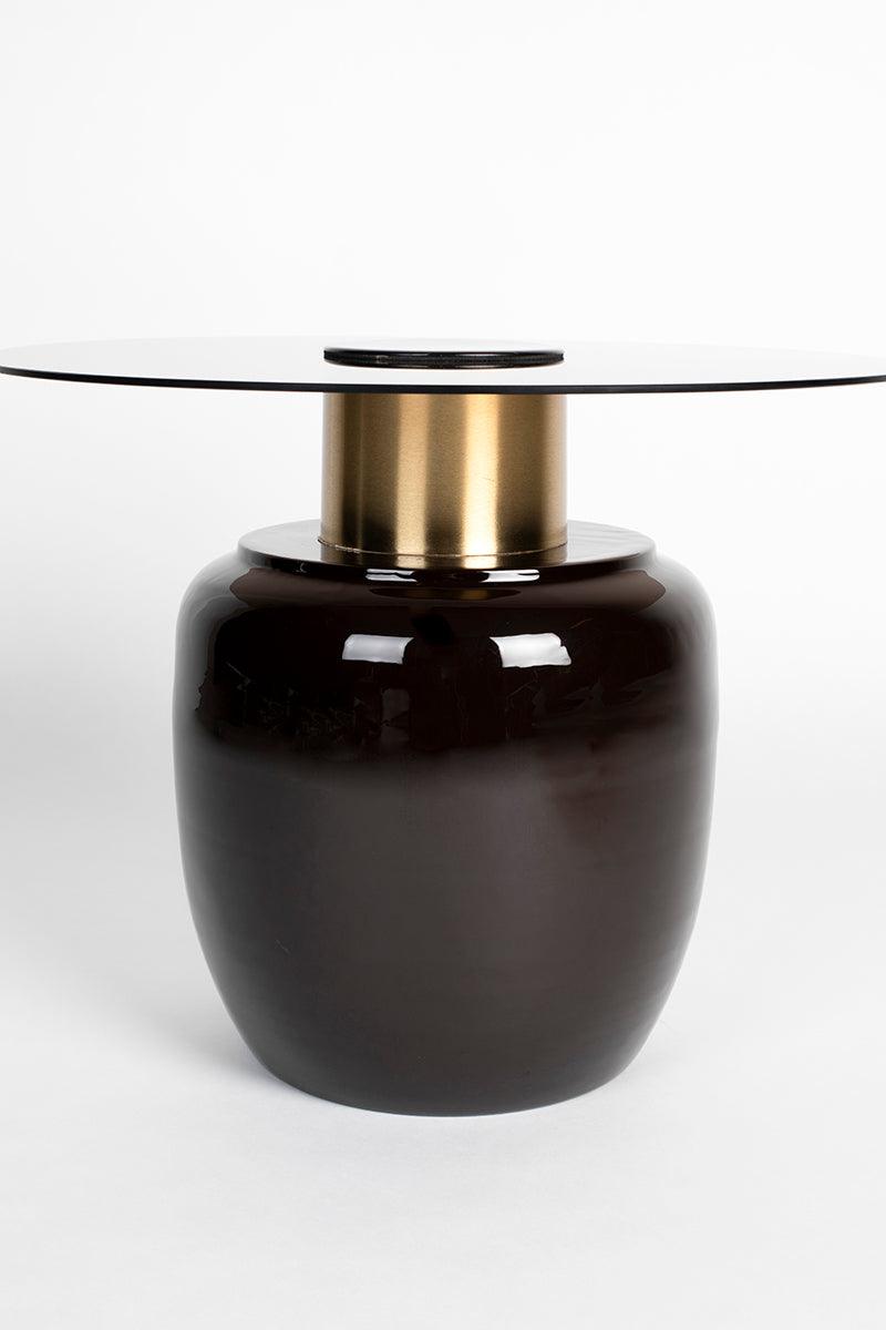 Mohra Brown Glass Side Table - WOO .Design