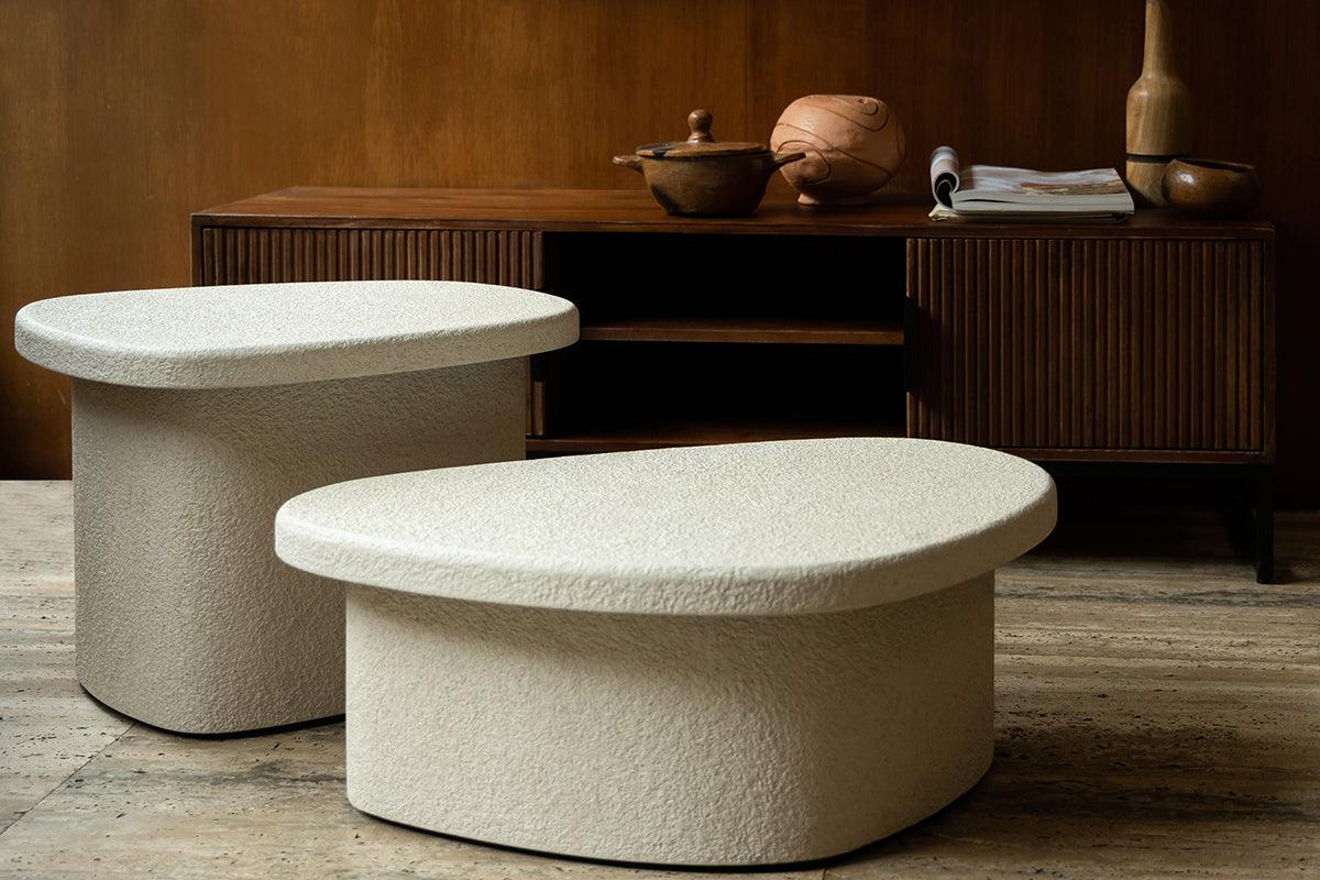 Veda Beige Side Table - WOO .Design