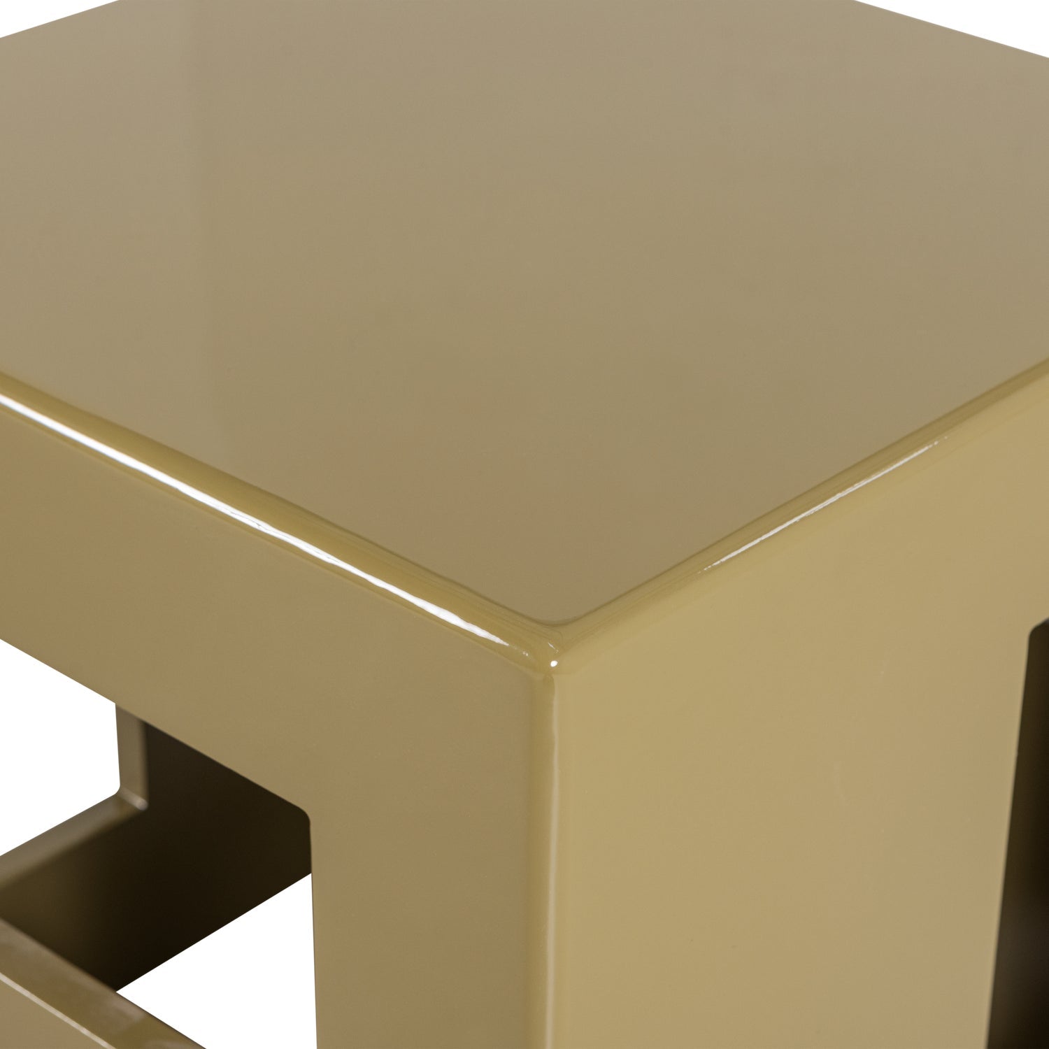 Modern Honey Yellow High Gloss Side Table