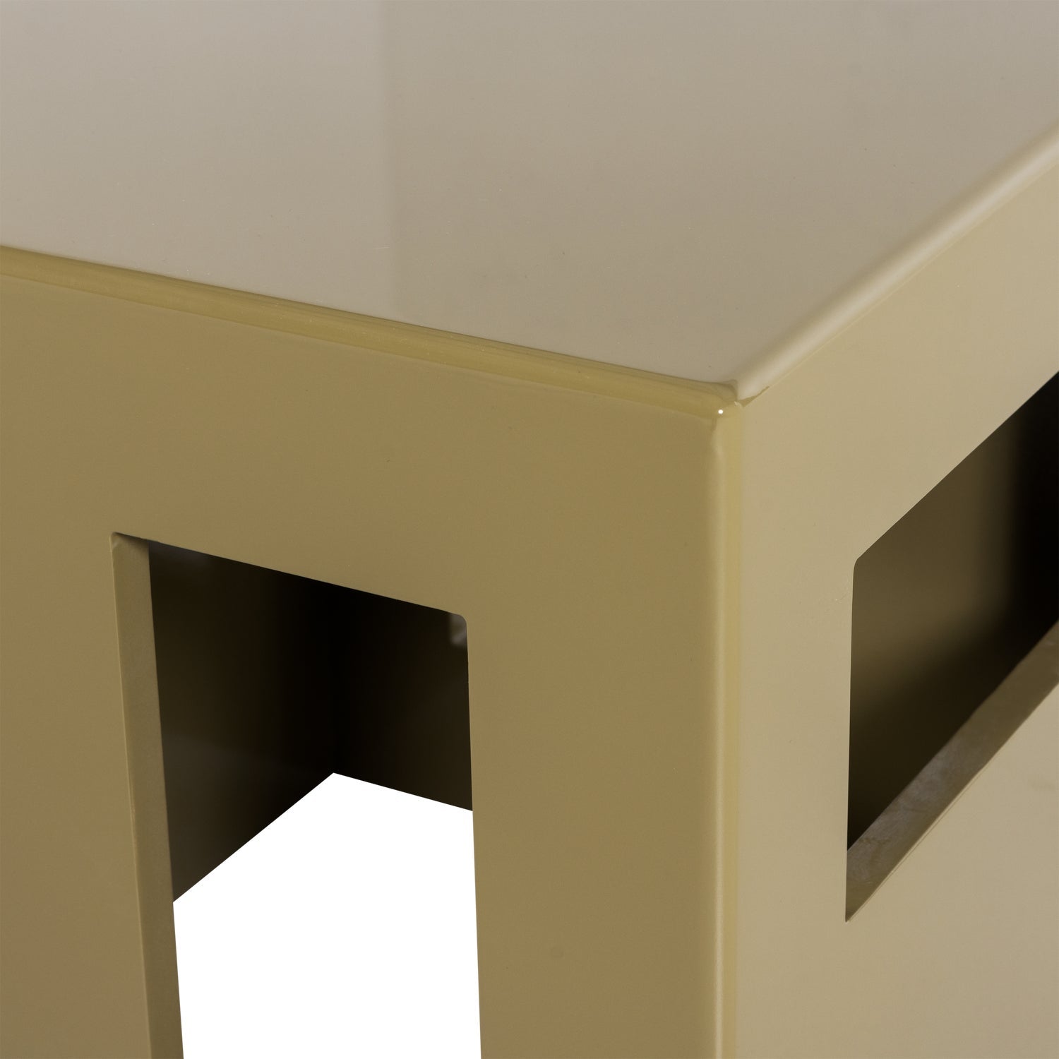 Modern Honey Yellow High Gloss Side Table