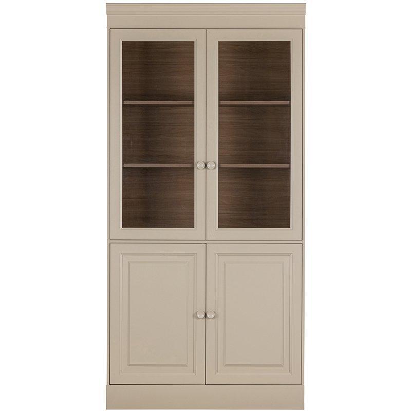 Chow Beige Pine Wood 4 Door Cabinet