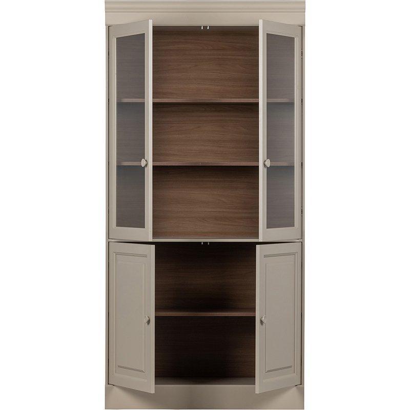 Chow Beige Pine Wood 4 Door Cabinet