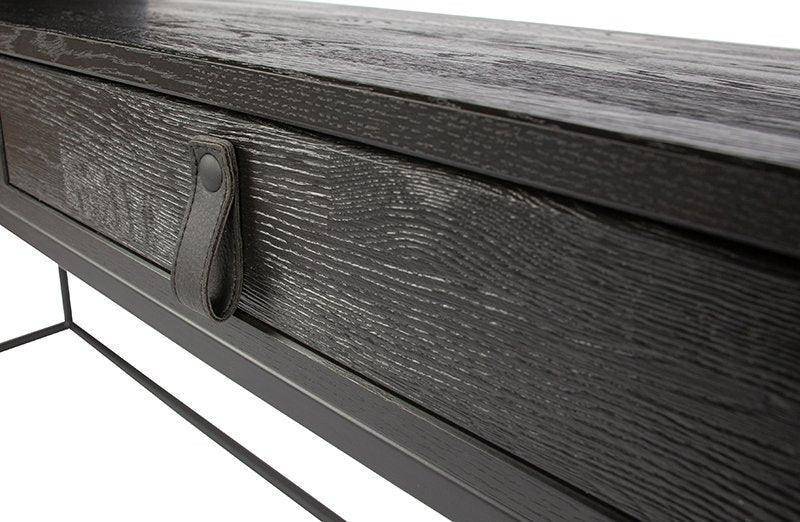 Silas Blacknight Brushed Ash Wood Desk